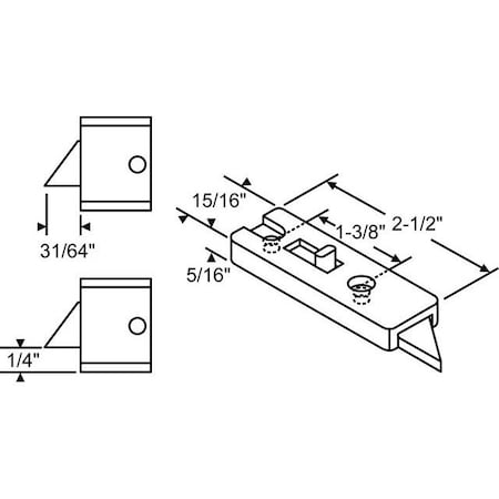 Strybuc White Slide Tilt Latch 83-523WA